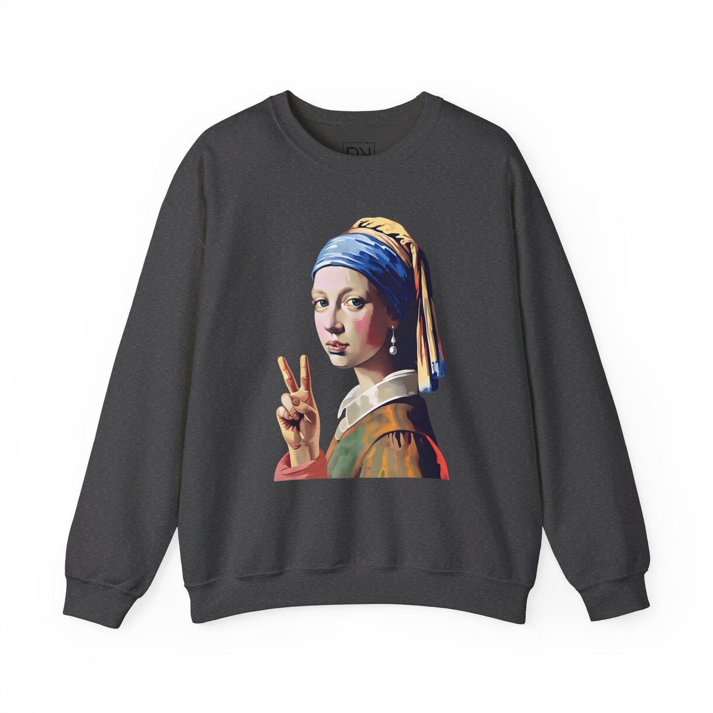 Girl with a Pearl Earring Digital Art Crewneck Sweatshirt | Modern Art Sweatshirt | Gifts For Him and Her | Best Friend Birthday Gift