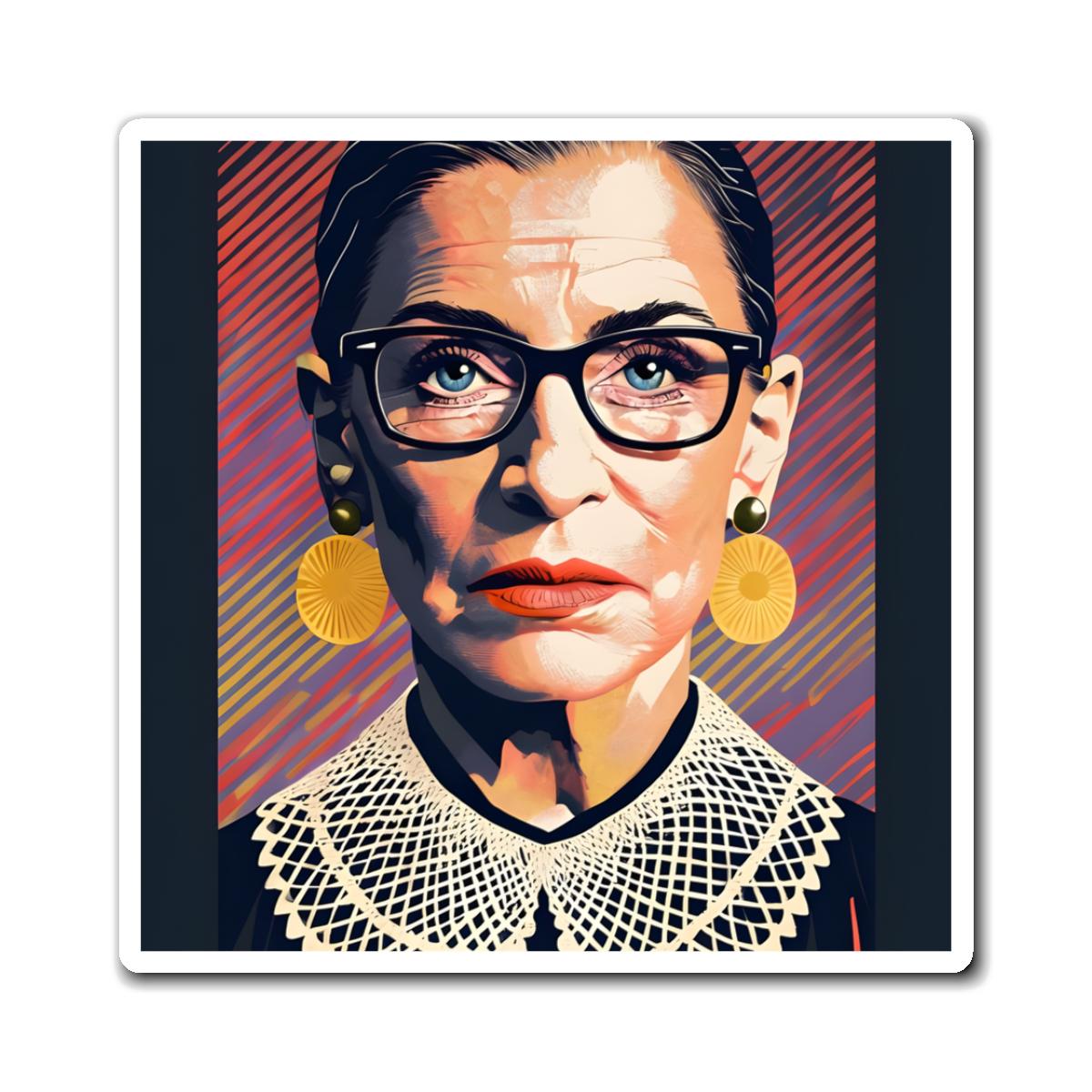 RBG Pop Art Magnet Patriotic Teacher Gift, Best Friend Gift, Fridge Magnet