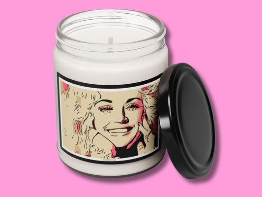 Dolly Parton-Inspired Soy Candle – 9oz Scented Gift for Country Music Fans, Home Décor, Funny Gift, Southern Charm