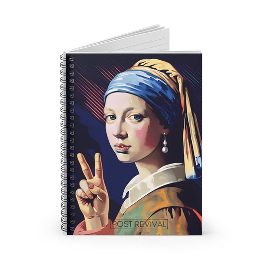 Girl with a Pearl Earring Pop Art Spiral Notebook | Perfect Gift for Teachers, Back to School, Mental Health Journals & More