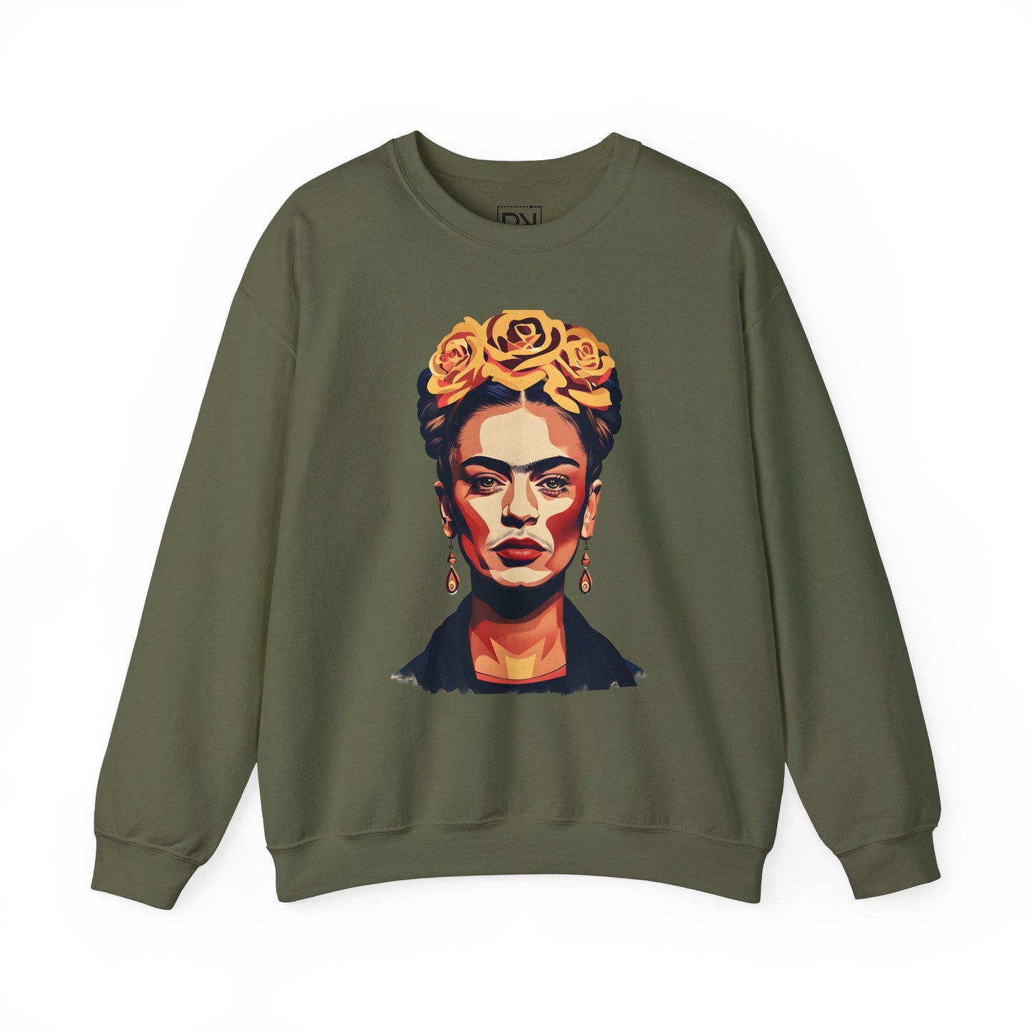 Frida Kahlo Digital Art Crewneck Sweatshirt | Modern Art Sweatshirt | Gifts For Him and Her | Best Friend Birthday Gift
