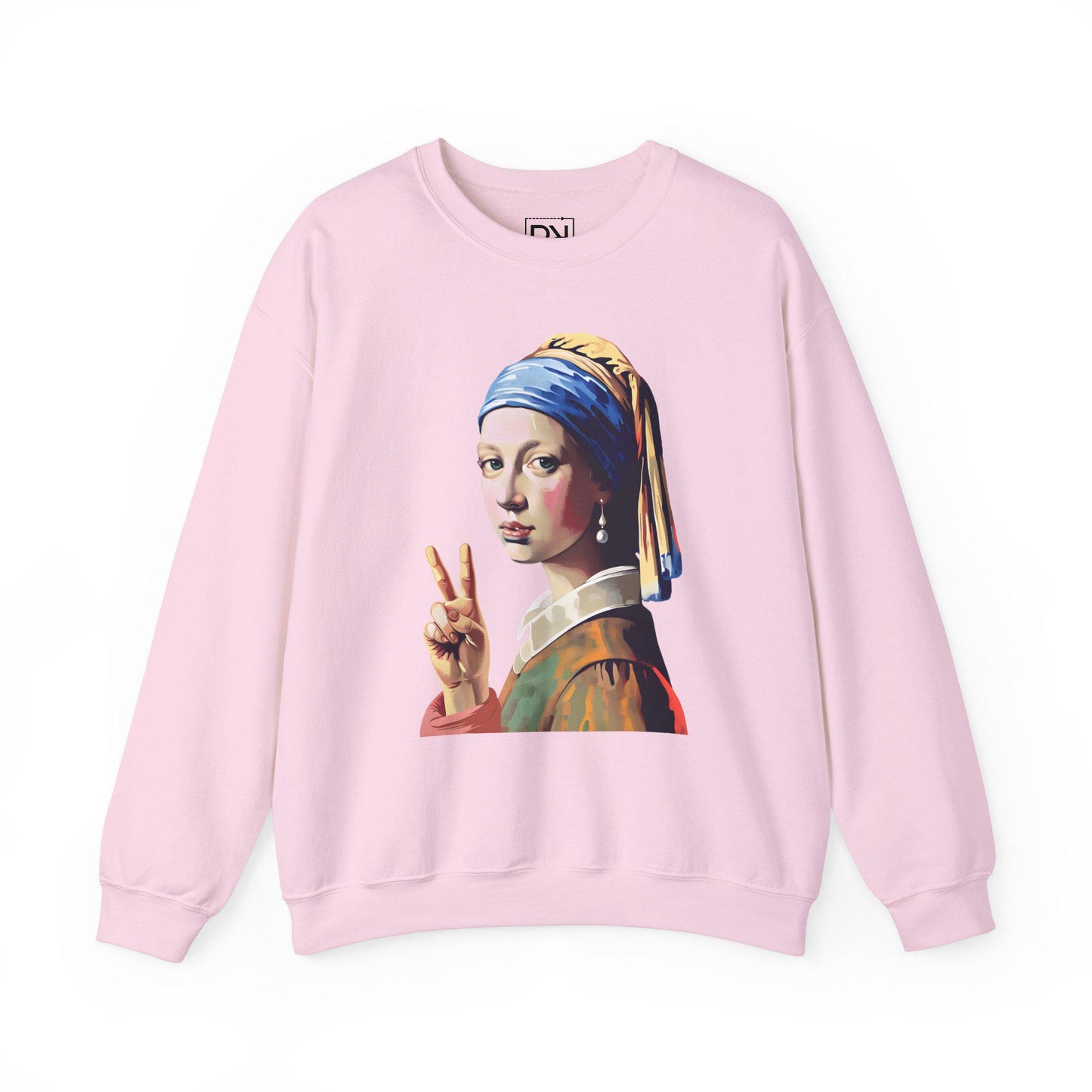 Girl with a Pearl Earring Digital Art Crewneck Sweatshirt | Modern Art Sweatshirt | Gifts For Him and Her | Best Friend Birthday Gift