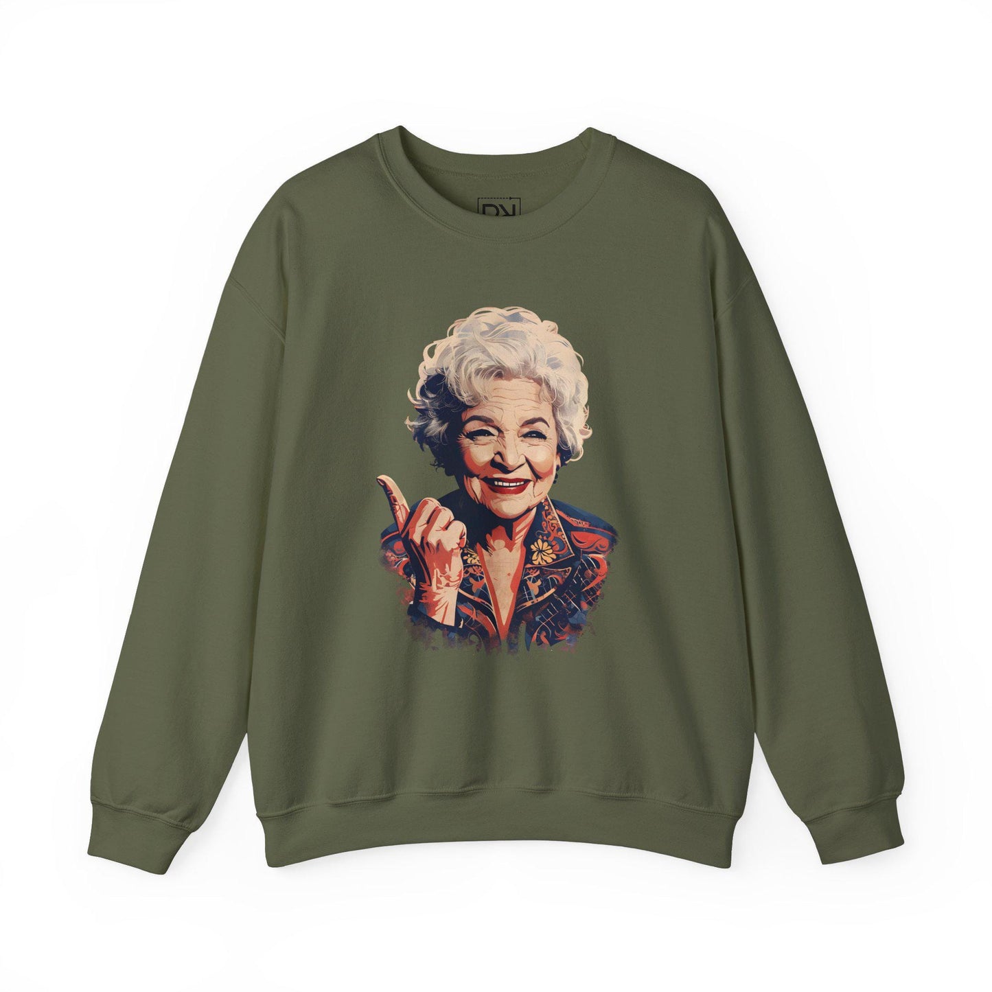 Betty White Digital Art Crewneck Sweatshirt | Modern Art Sweatshirt | Gifts For Him and Her | Pop Art Design | Best Friend Birthday Gift