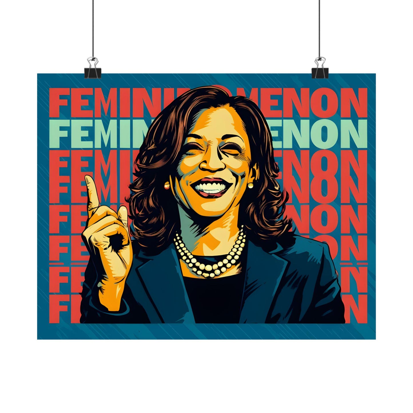 Kamala Harris Wall Art | Feminist Modern Art Print | Apartment Decor | Gift for Her | LGBTQ Patriotic Decor | Dopamine Decor