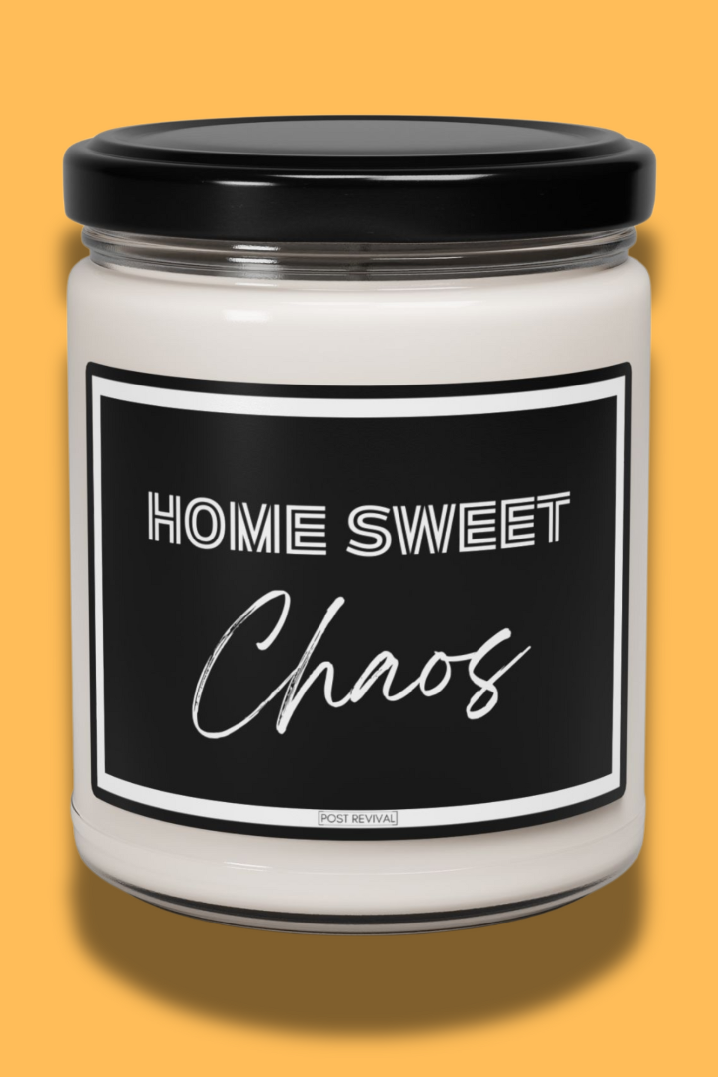 Home Sweet Chaos Scented Soy Candle - 9oz | Funny Candle | Aromatic Soy Wax | Self Care | Cubicle Decor | Last Nerve Candle | Candle Favors