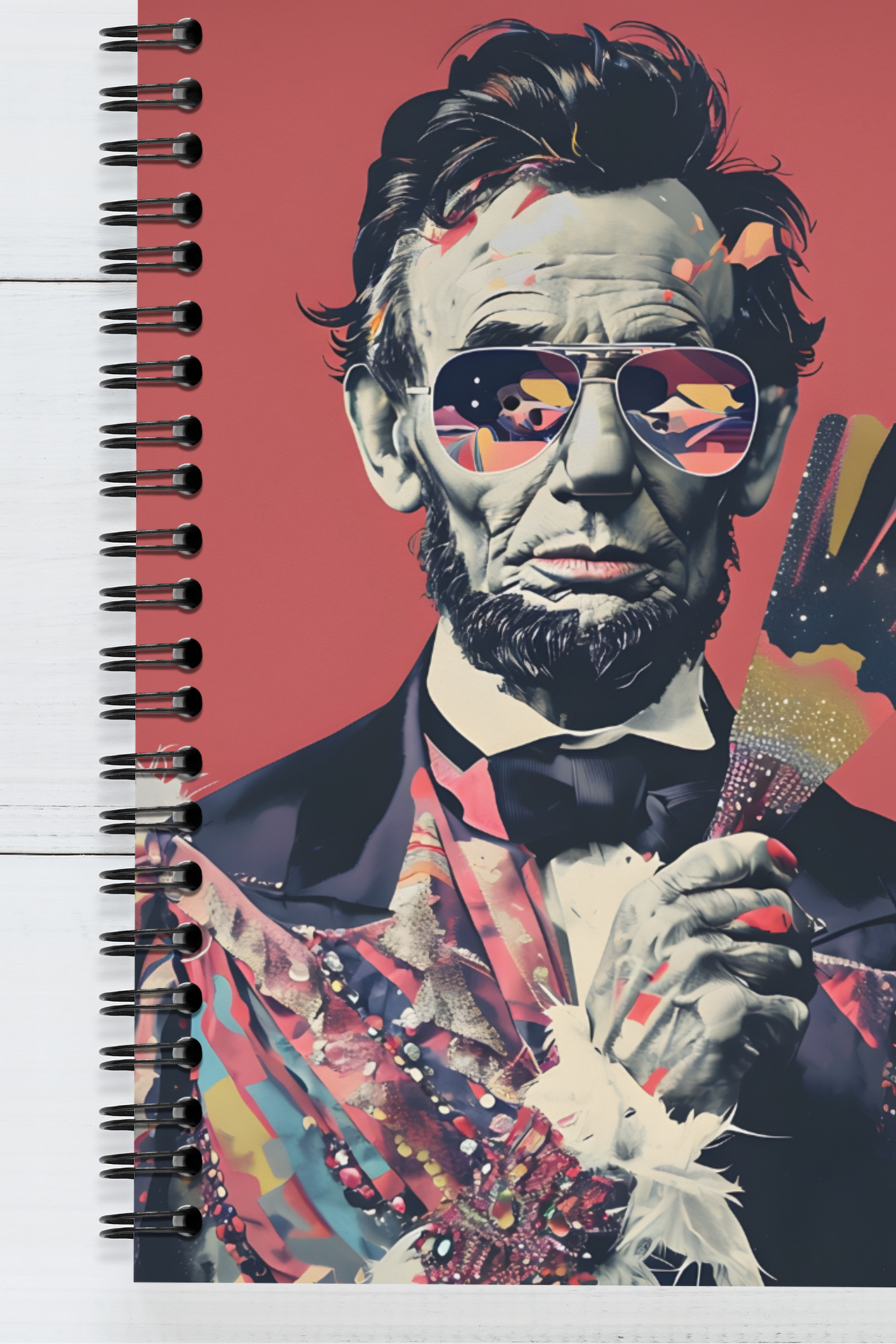 Abraham Lincoln Digital Drawing Spiral Notebook | Patriotic USA Journal | Perfect Gift for Teachers, Back to School, Mental Health Journals