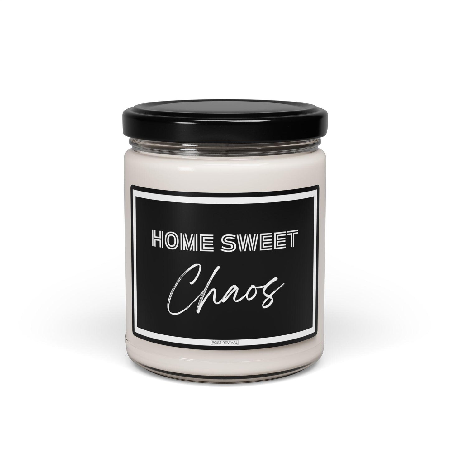 Home Sweet Chaos Scented Soy Candle - 9oz | Funny Candle | Aromatic Soy Wax | Self Care | Cubicle Decor | Last Nerve Candle | Candle Favors