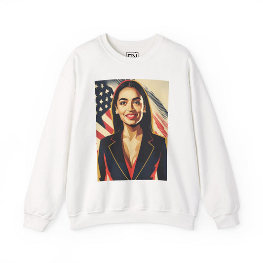 AOC Digital Art Crewneck Sweatshirt | Modern Art Sweatshirt | Gifts For Him and Her | Pop Art Design | Best Friend Birthday Gift