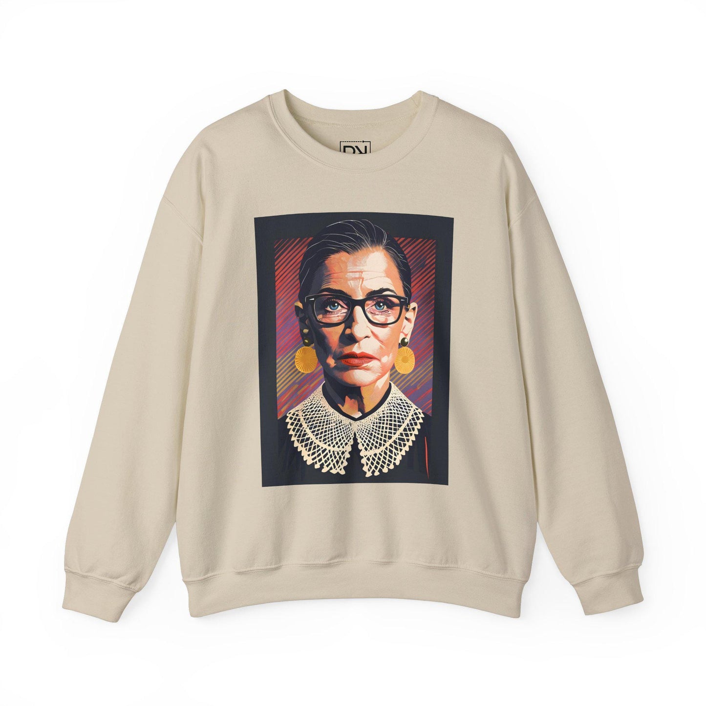 Ruth Bader Ginsburg Digital Art Crewneck Sweatshirt | Modern Art Sweatshirt | Gifts For Him and Her | Best Friend Birthday Gift