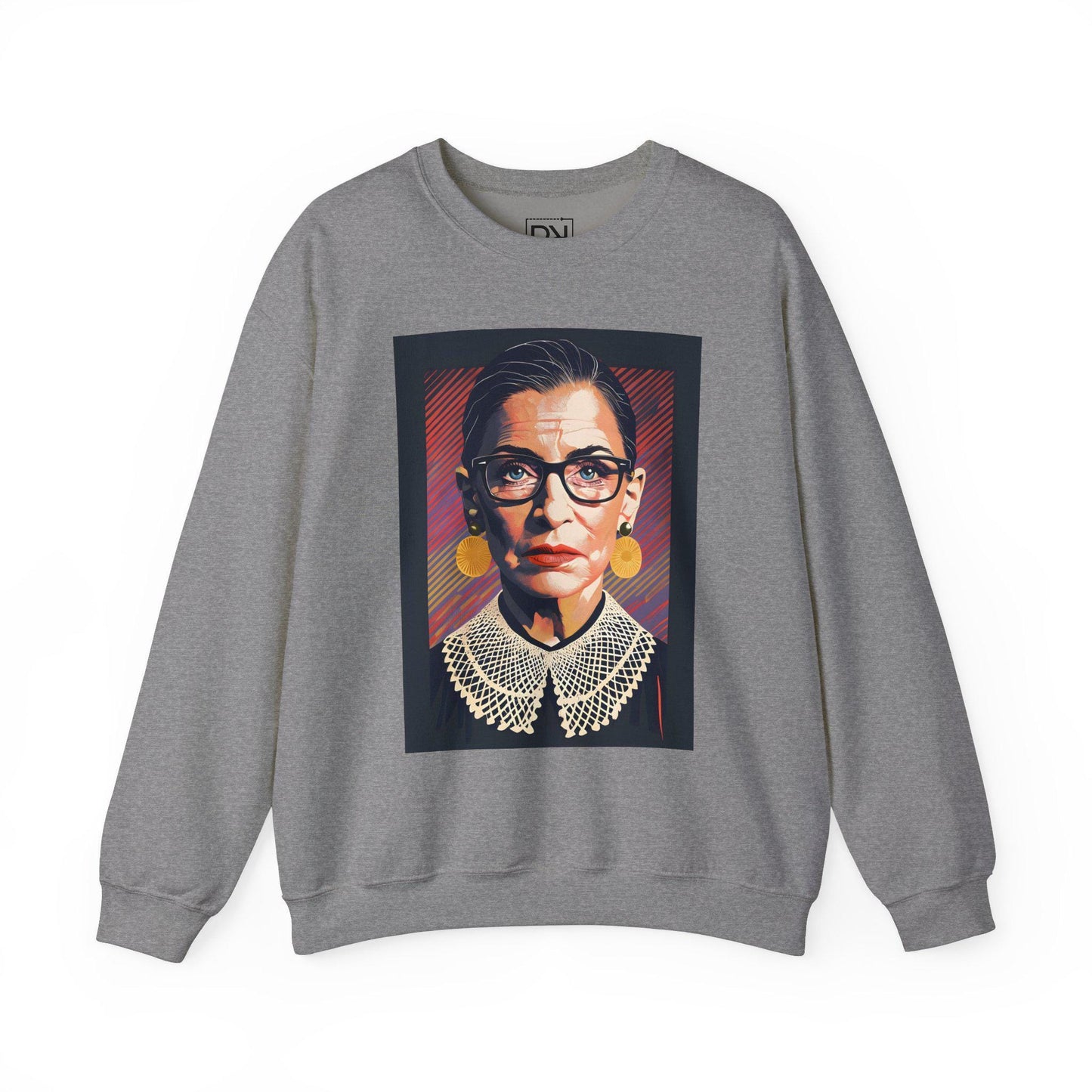 Ruth Bader Ginsburg Digital Art Crewneck Sweatshirt | Modern Art Sweatshirt | Gifts For Him and Her | Best Friend Birthday Gift