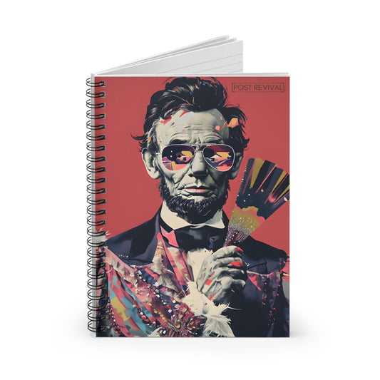 Abraham Lincoln Digital Drawing Spiral Notebook | Patriotic USA Journal | Perfect Gift for Teachers, Back to School, Mental Health Journals