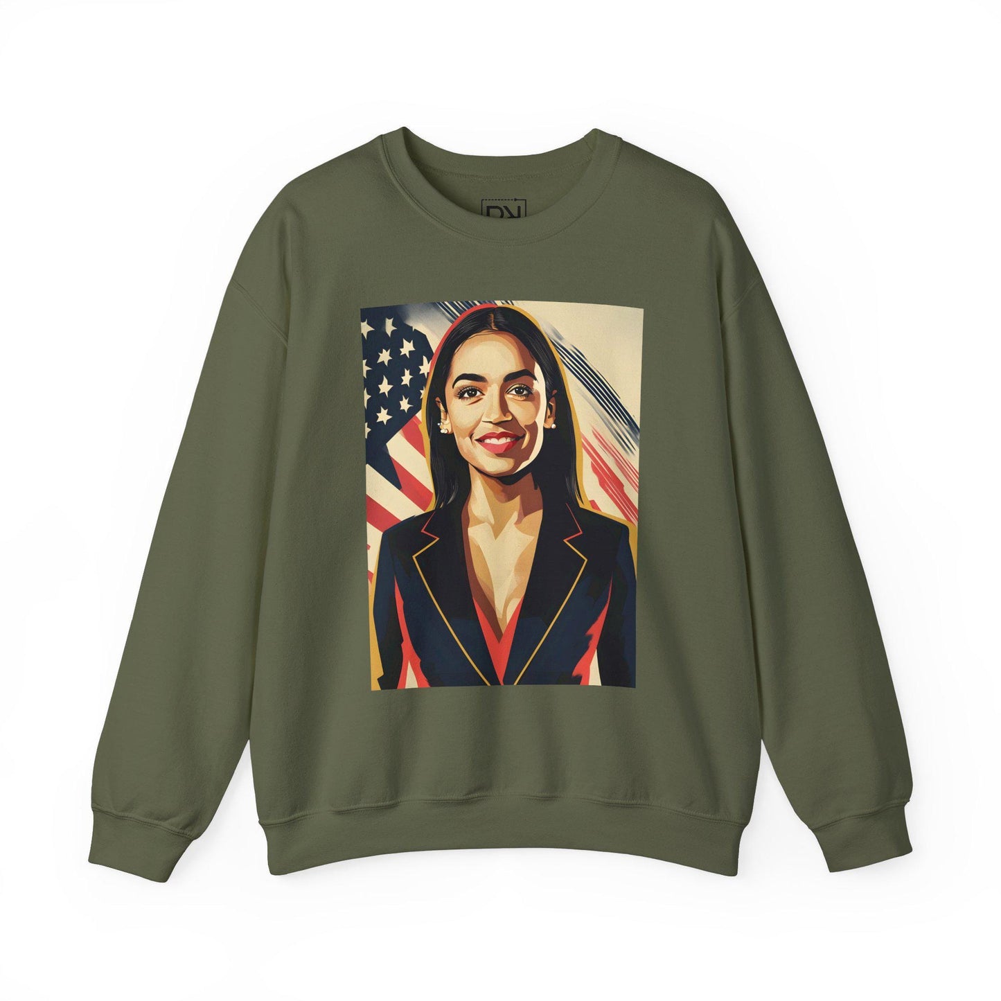 AOC Digital Art Crewneck Sweatshirt | Modern Art Sweatshirt | Gifts For Him and Her | Pop Art Design | Best Friend Birthday Gift