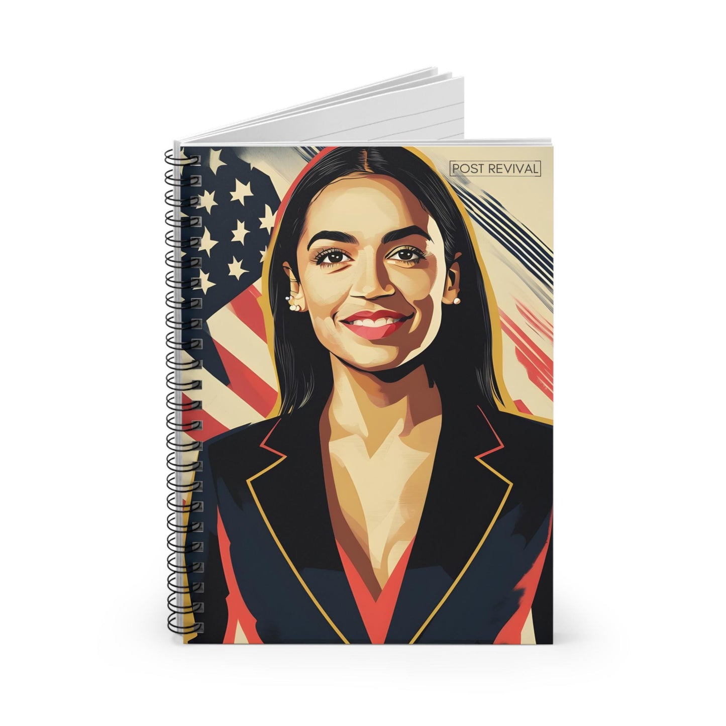 AOC Digital Drawing Spiral Notebook | Patriotic USA Journal | Perfect Gift for Teachers, Back to School, Mental Health Journals & More