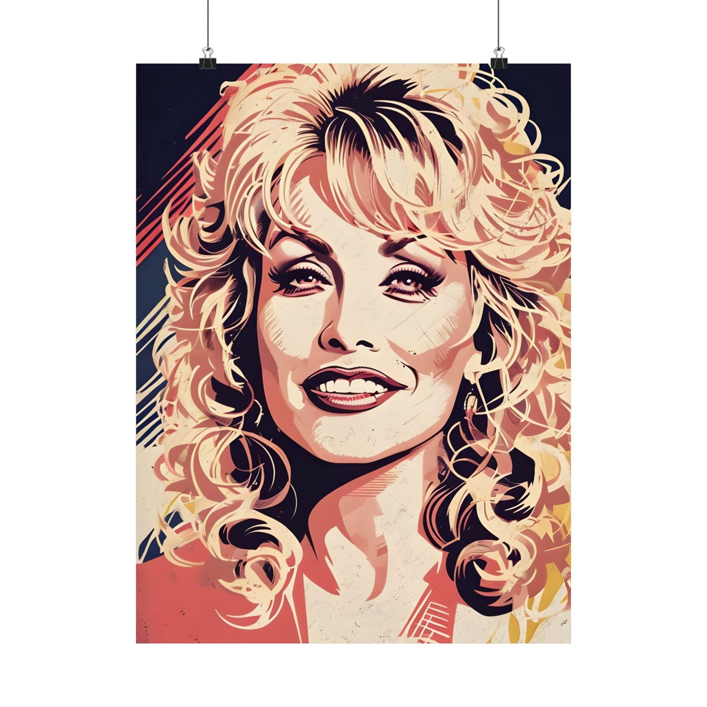 Dolly Parton Digital Art Print Premium Matte Vertical Poster Modern Pop Art Wall Hanging