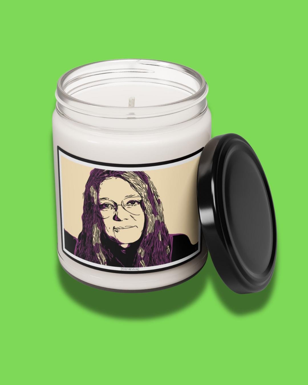 Gloria Steinem Soy Candle – Deny Defend Depose Decor, Aromatic Bookshelf Accent, Resist Gift, Housewarming & Sobriety Present