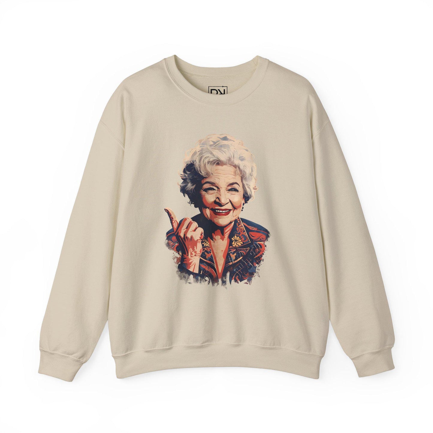Betty White Digital Art Crewneck Sweatshirt | Modern Art Sweatshirt | Gifts For Him and Her | Pop Art Design | Best Friend Birthday Gift