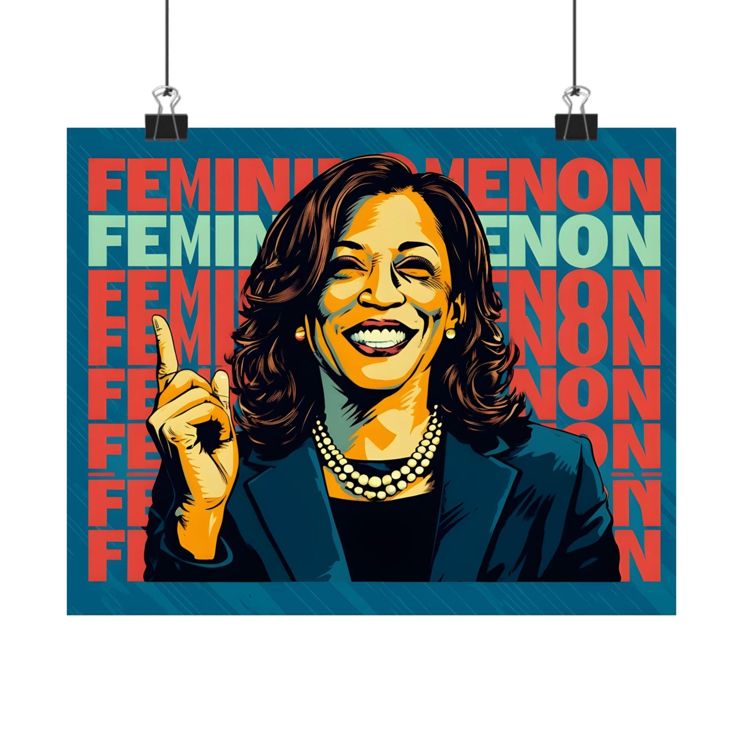 Kamala Harris Wall Art | Feminist Modern Art Print | Apartment Decor | Gift for Her | LGBTQ Patriotic Decor | Dopamine Decor