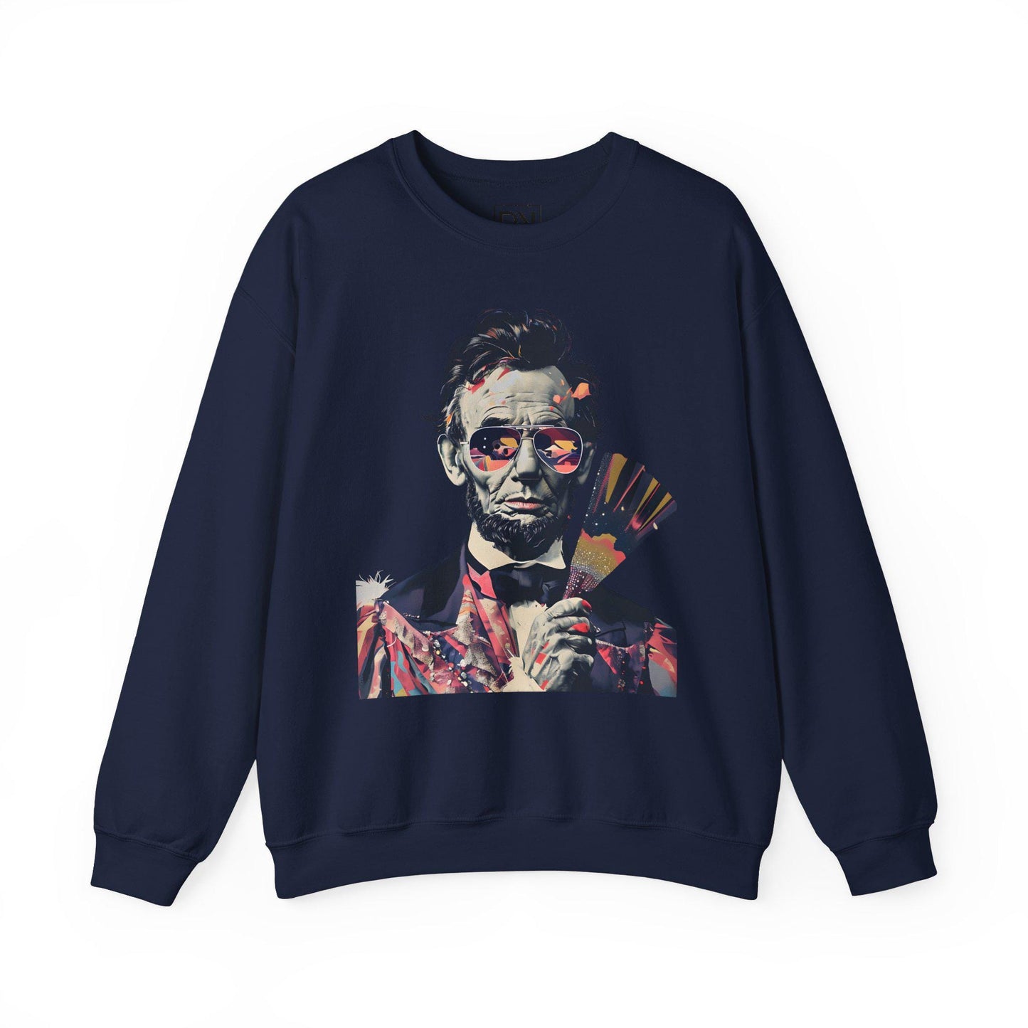 Abraham Lincoln Digital Art Crewneck Sweatshirt | Modern Art Sweatshirt | Gifts For Him and Her | Best Friend Birthday Gift