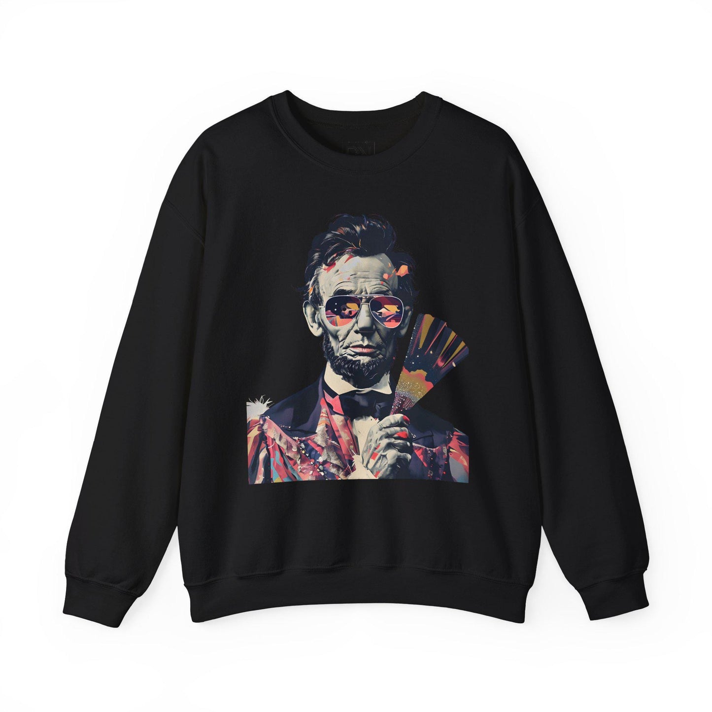 Abraham Lincoln Digital Art Crewneck Sweatshirt | Modern Art Sweatshirt | Gifts For Him and Her | Best Friend Birthday Gift