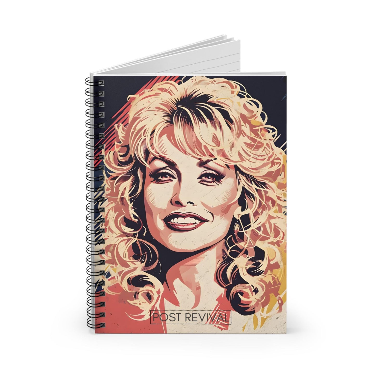 Dolly Parton Pop Art Spiral Notebook | Perfect Gift for Teachers, Back to School, Mental Health Journals and More