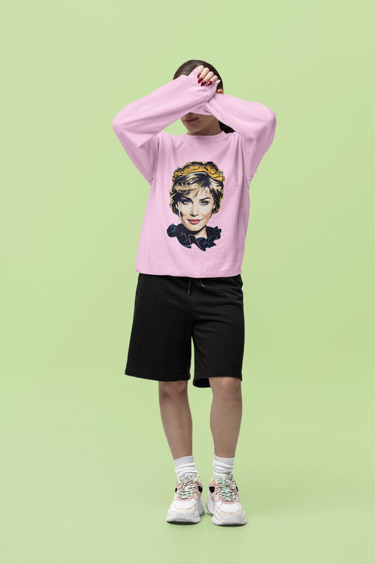 Princess Diana Digital Art Crewneck Sweatshirt | Modern Art Sweatshirt | Gifts For Him and Her | Best Friend Birthday Gift