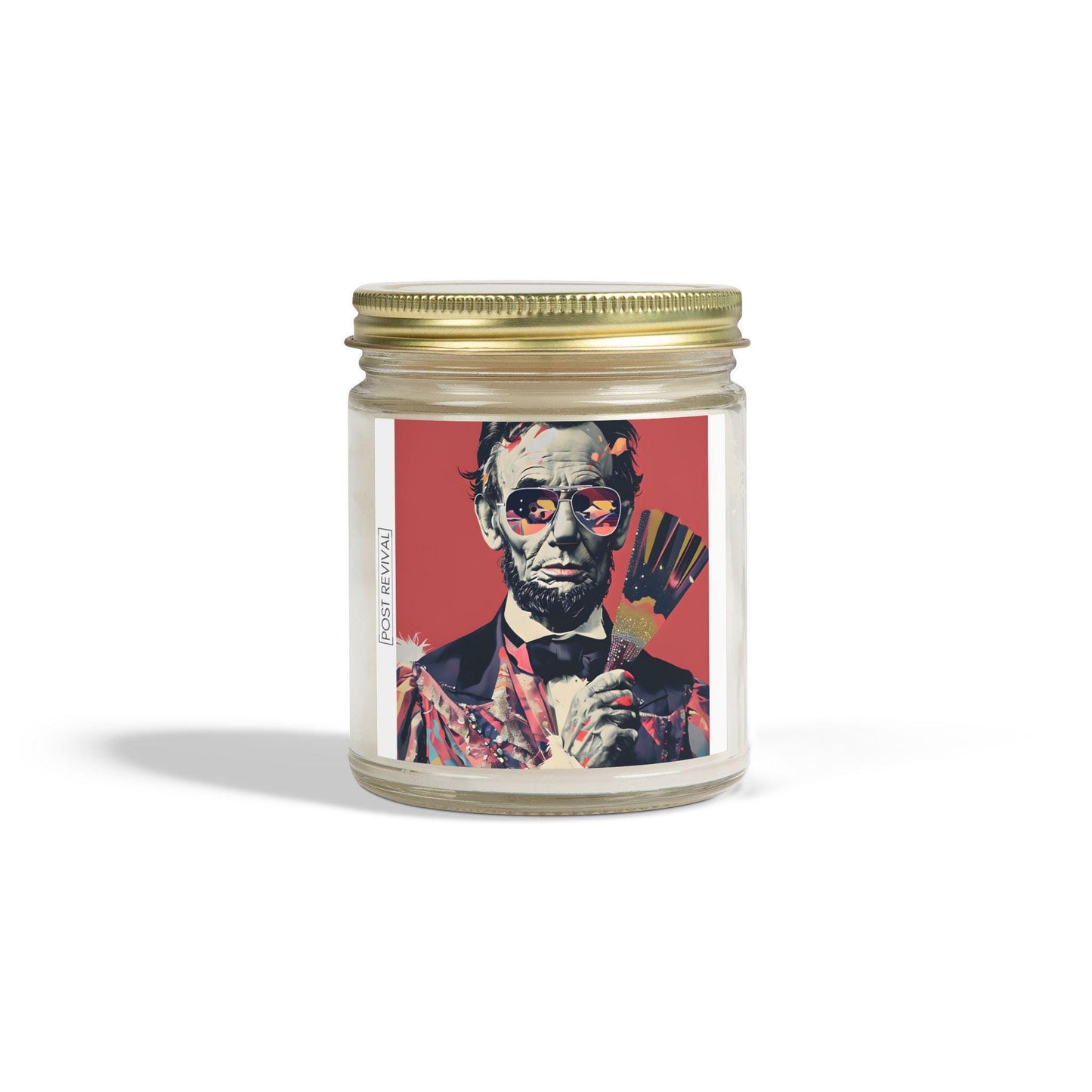Abraham Lincoln Candle Pop Art Dopamine Decor | Unique Gift for Him or Her | Patriotic USA Birthday Gift | LGBTQ Friendly Thank You Gift