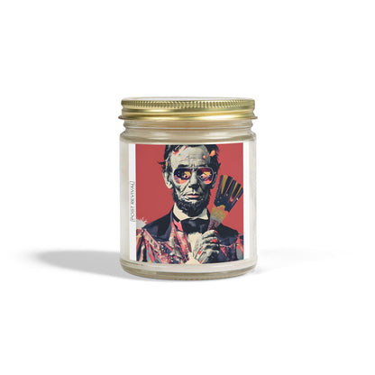Abraham Lincoln Candle Pop Art Dopamine Decor | Unique Gift for Him or Her | Patriotic USA Birthday Gift | LGBTQ Friendly Thank You Gift