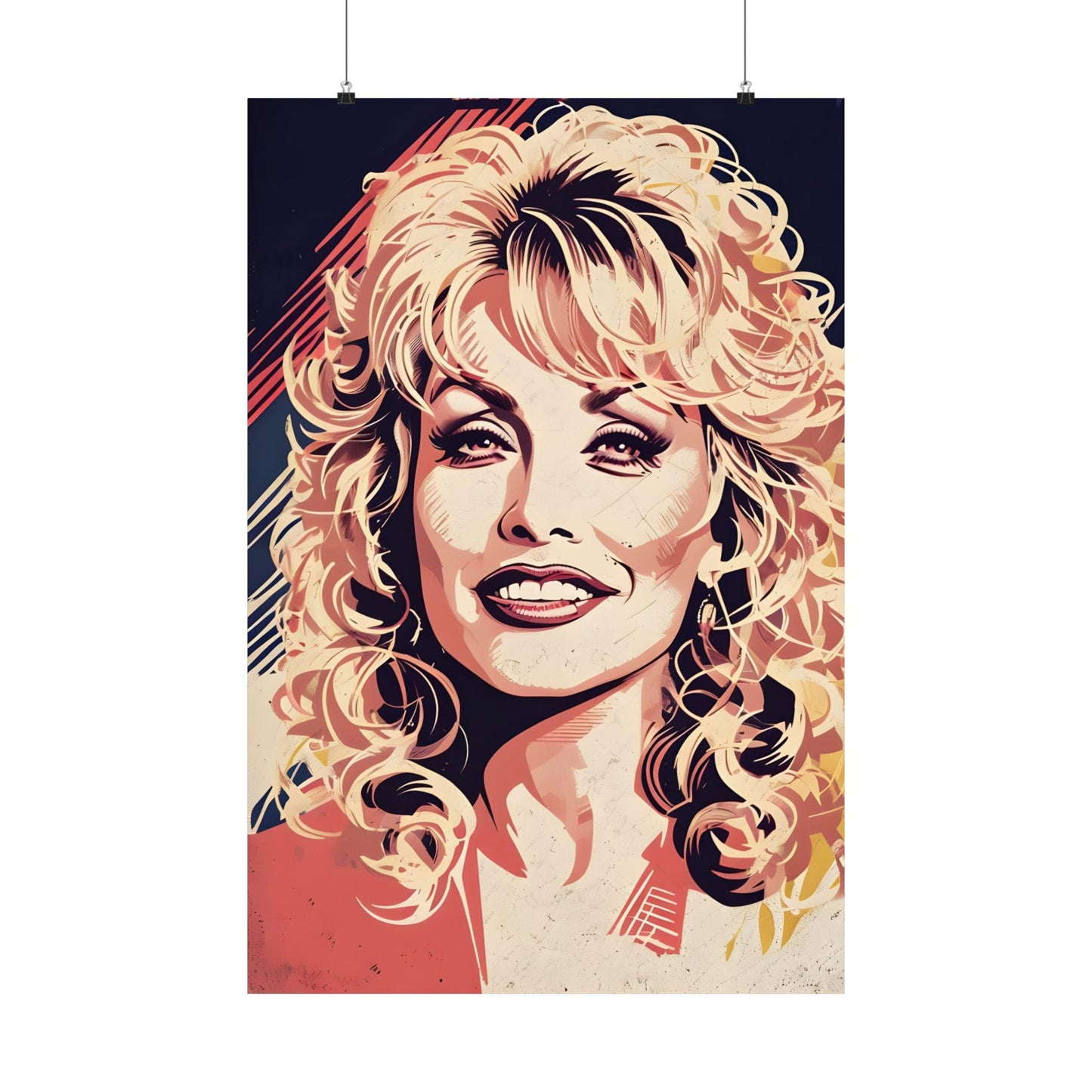 Dolly Parton Digital Art Print Premium Matte Vertical Poster Modern Pop Art Wall Hanging