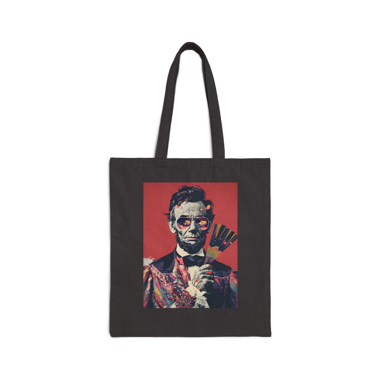 Abraham Lincoln Pop Art Shoulder Bag Patriotic Modern Art Canvas Tote Perfect for Him, Her, Best Friend, Birthday, or LGBTQ Pride