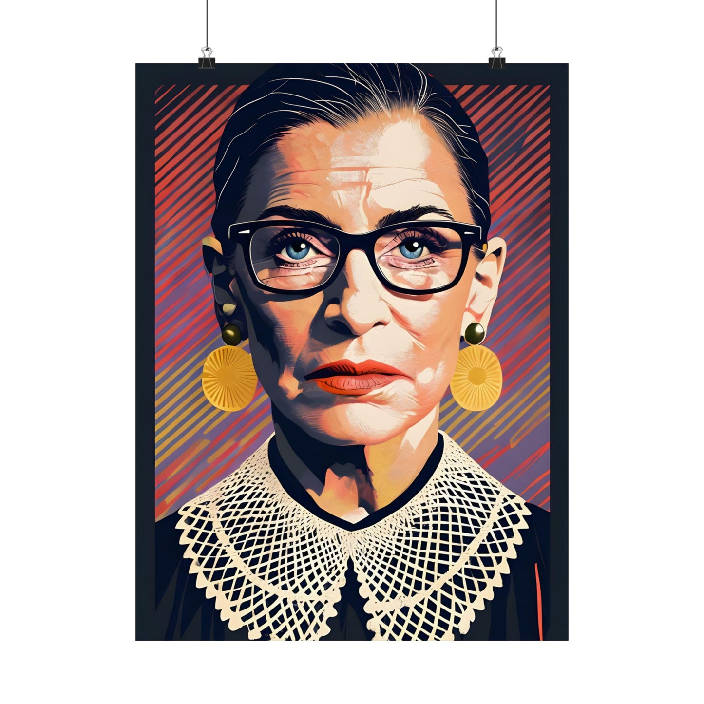Ruth Bader Ginsburg Wall Decor Art Print Feminist Patriotic Modern Art Poster