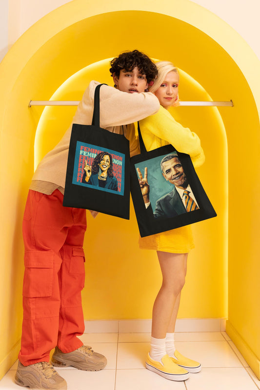 Barack Obama Pop Art Shoulder Bag Patriotic Modern Art Canvas Tote Perfect for Him, Her, Best Friend, Birthday, or LGBTQ Pride