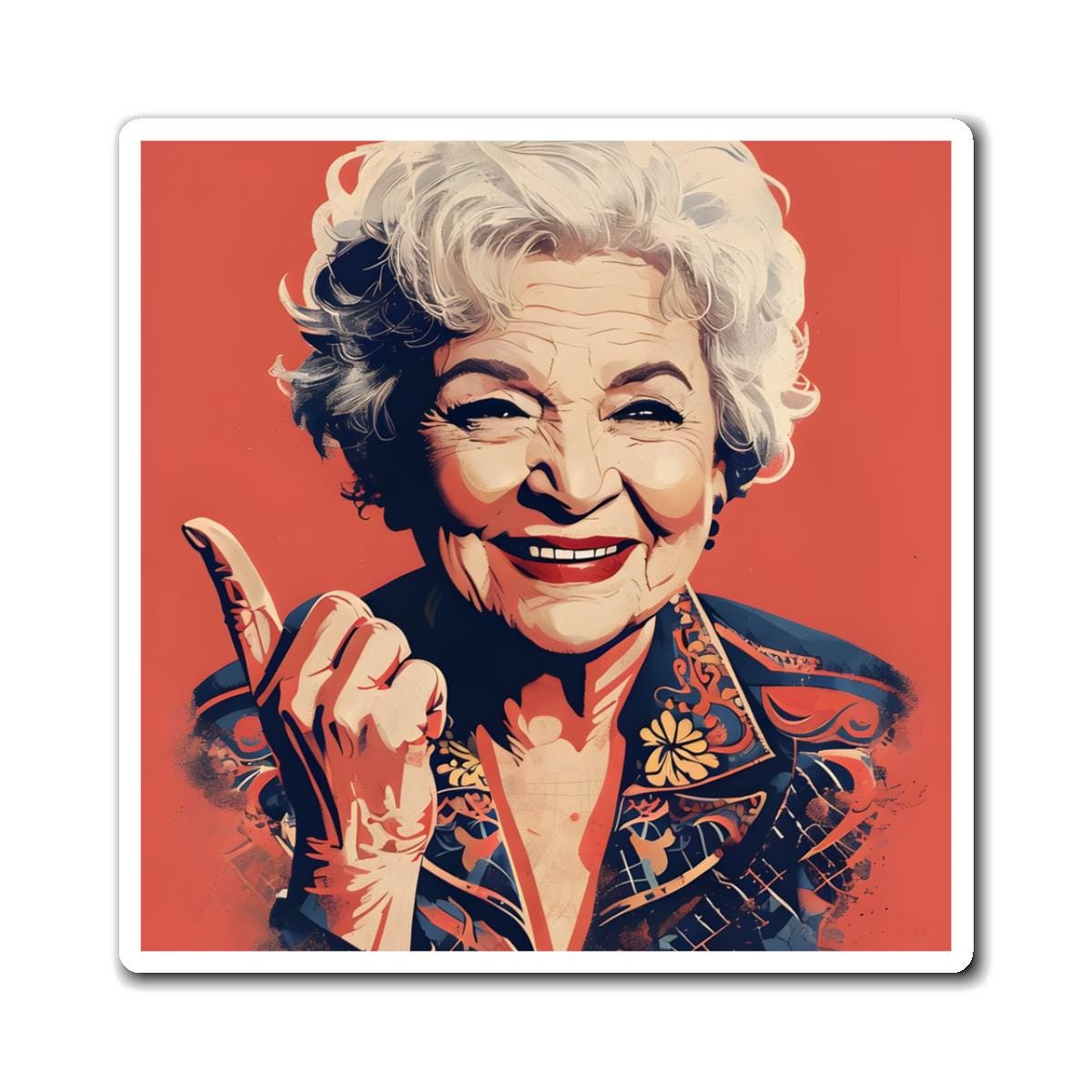 Betty White Pop Art Magnet Unique Teacher Gift, Best Friend Gift, Fridge Magnet