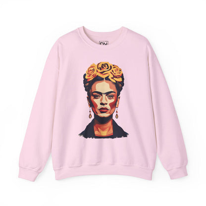 Frida Kahlo Digital Art Crewneck Sweatshirt | Modern Art Sweatshirt | Gifts For Him and Her | Best Friend Birthday Gift