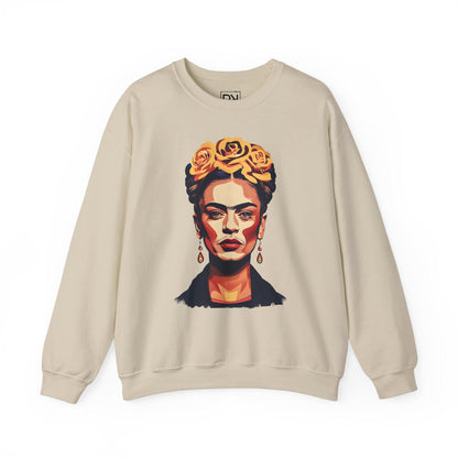 Frida Kahlo Digital Art Crewneck Sweatshirt | Modern Art Sweatshirt | Gifts For Him and Her | Best Friend Birthday Gift