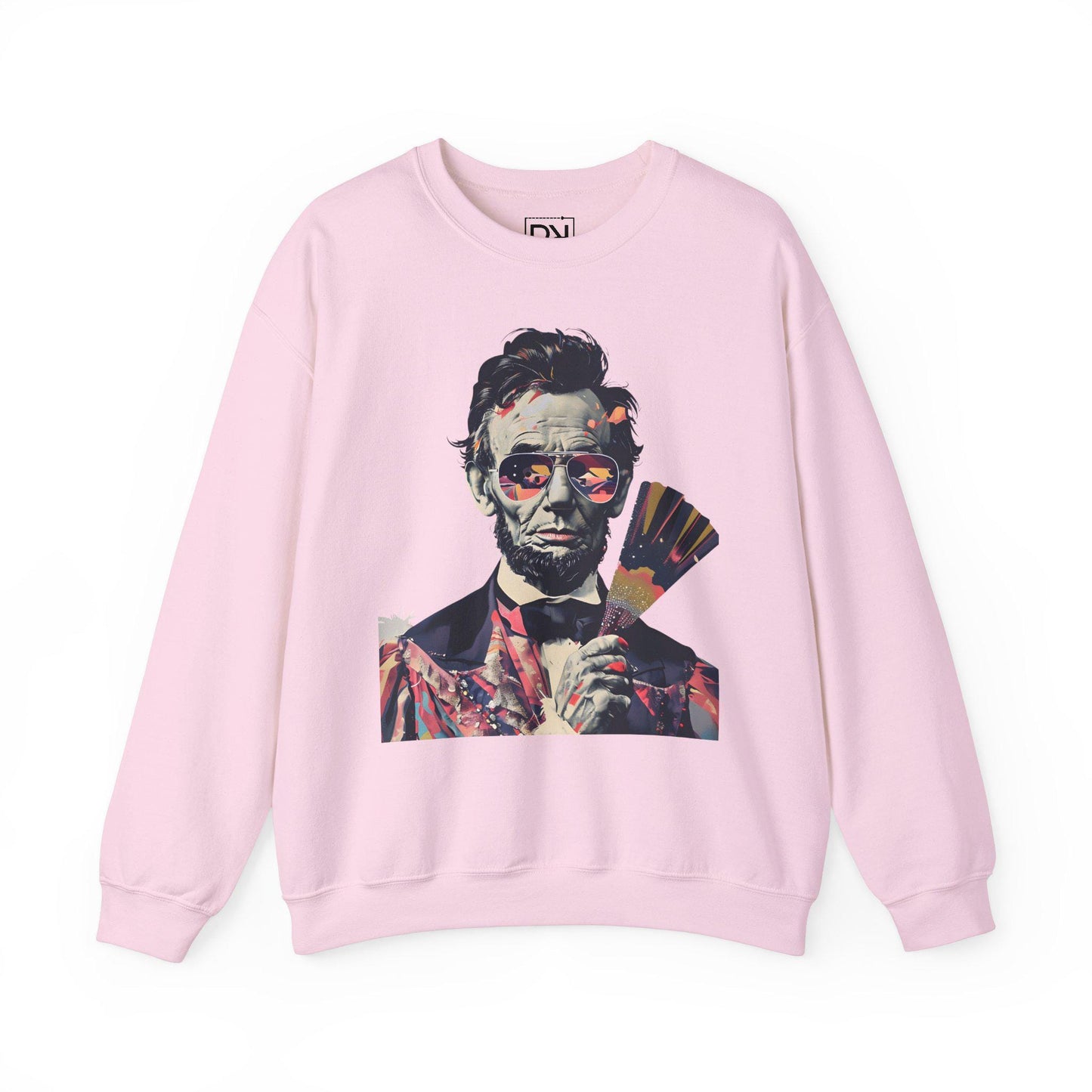 Abraham Lincoln Digital Art Crewneck Sweatshirt | Modern Art Sweatshirt | Gifts For Him and Her | Best Friend Birthday Gift