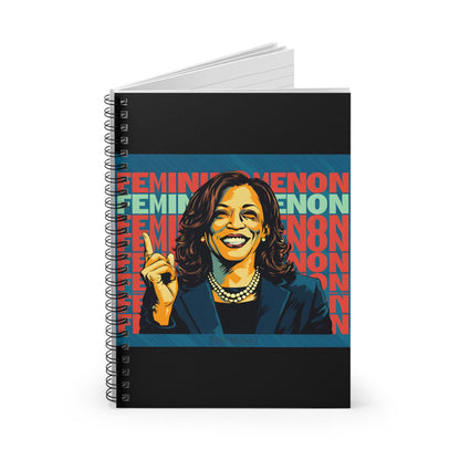 Kamala Harris Digital Drawing Spiral Notebook | Patriotic USA Journal | Perfect Gift for Teachers, Back to School, Mental Health Journals