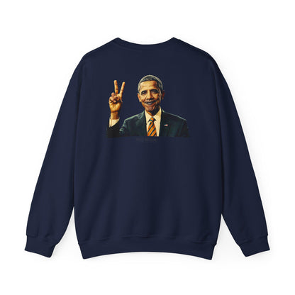 Barack Obama Digital Art Crewneck Sweatshirt | Modern Art Sweatshirt | Gifts For Him and Her | Patriotic USA Thank You Gift