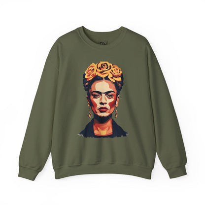 Frida Kahlo Digital Art Crewneck Sweatshirt | Modern Art Sweatshirt | Gifts For Him and Her | Best Friend Birthday Gift
