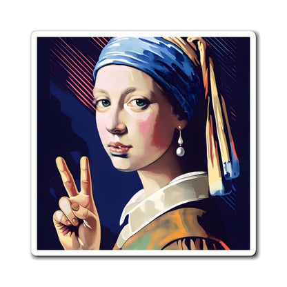 Girl with a Pearl Earring Pop Art Magnet Perfect Teacher Gift, Best Friend Gift, Fridge Magnet