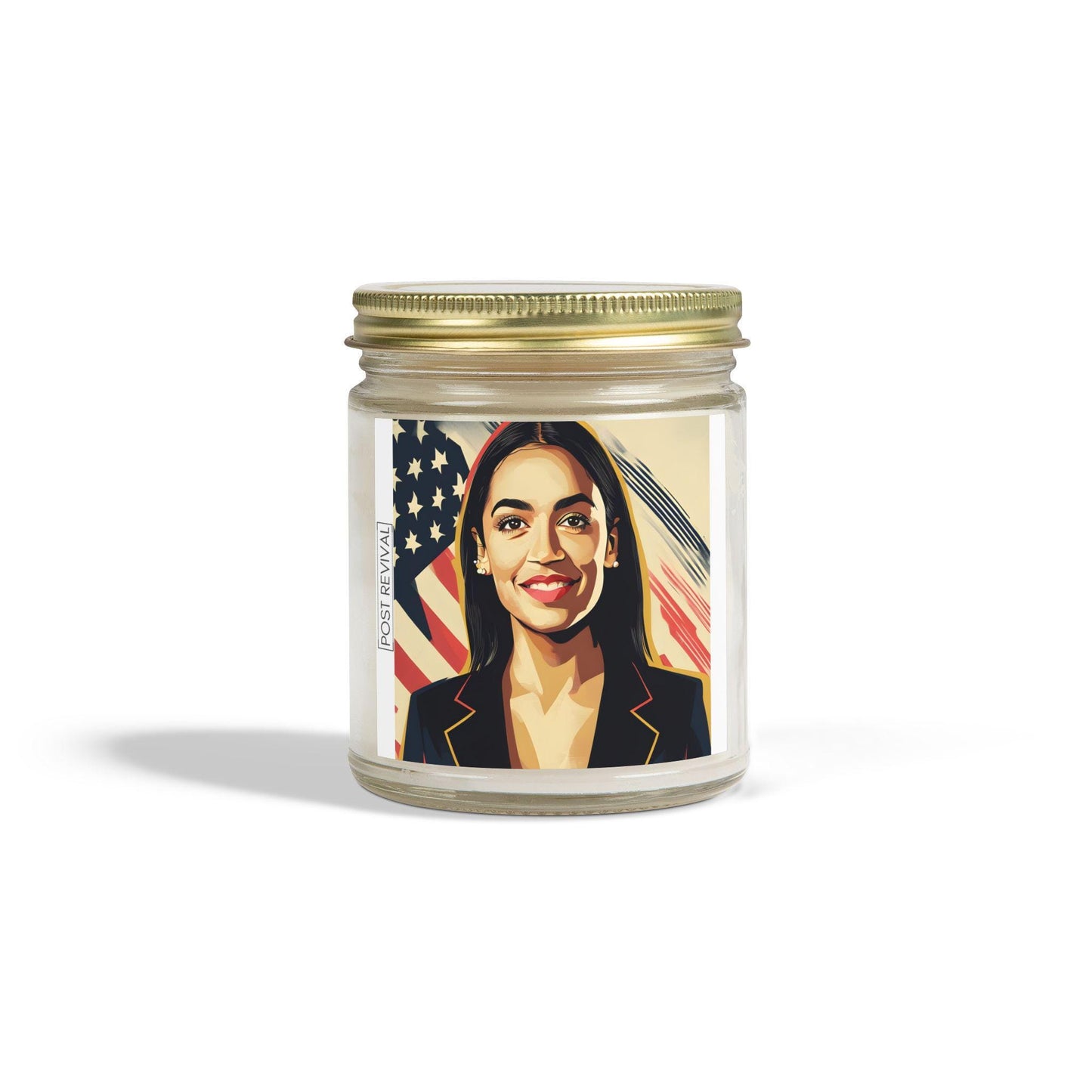 AOC Candle Pop Art Dopamine Decor | Unique Gift for Him or Her | Patriotic USA Birthday Gift | LGBTQ Friendly Thank You Gift