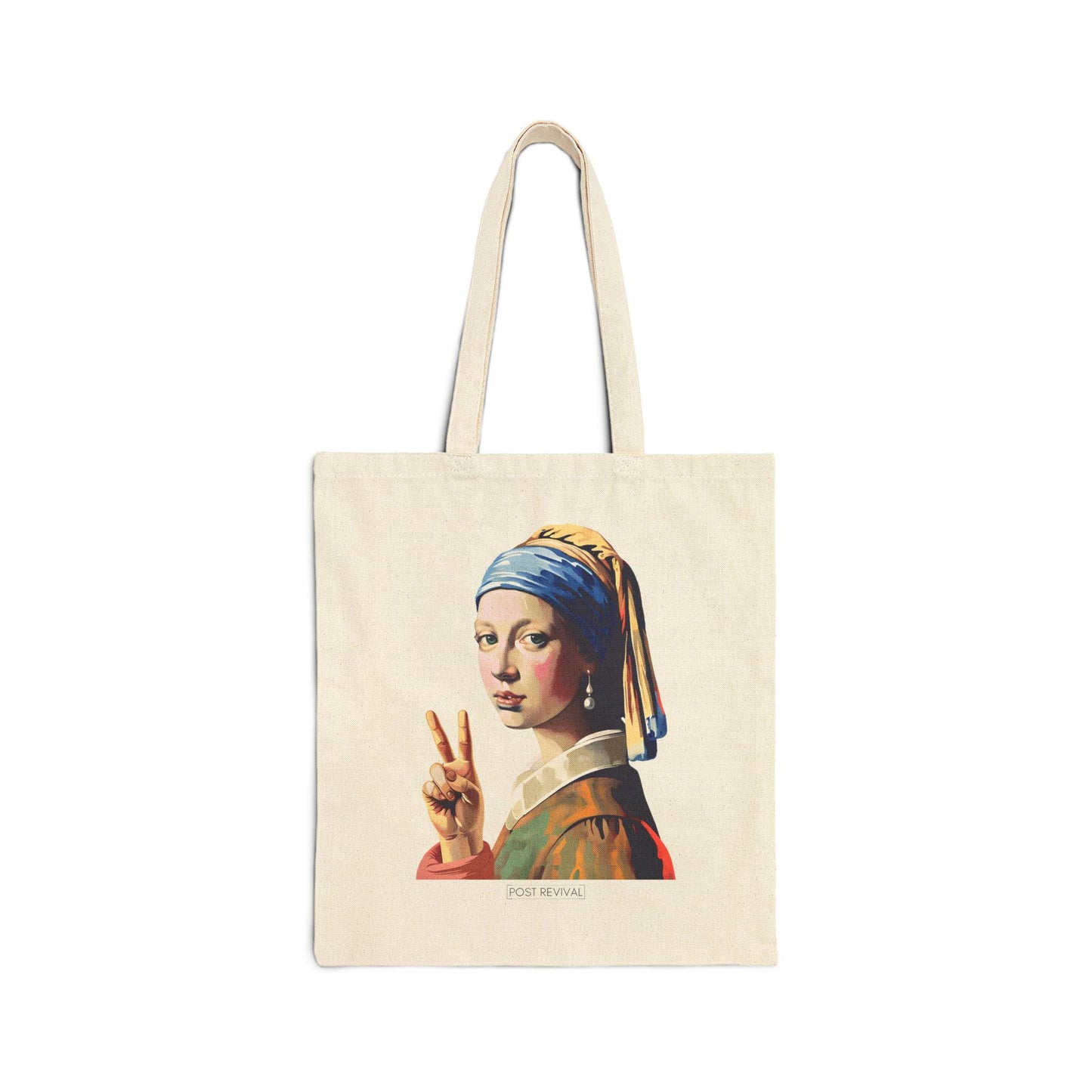 Girl with a Pearl Earring Pop Art Shoulder Bag Modern Art Canvas Tote Perfect for Him, Her, Best Friend, Teacher, Birthday, or LGBTQ Pride