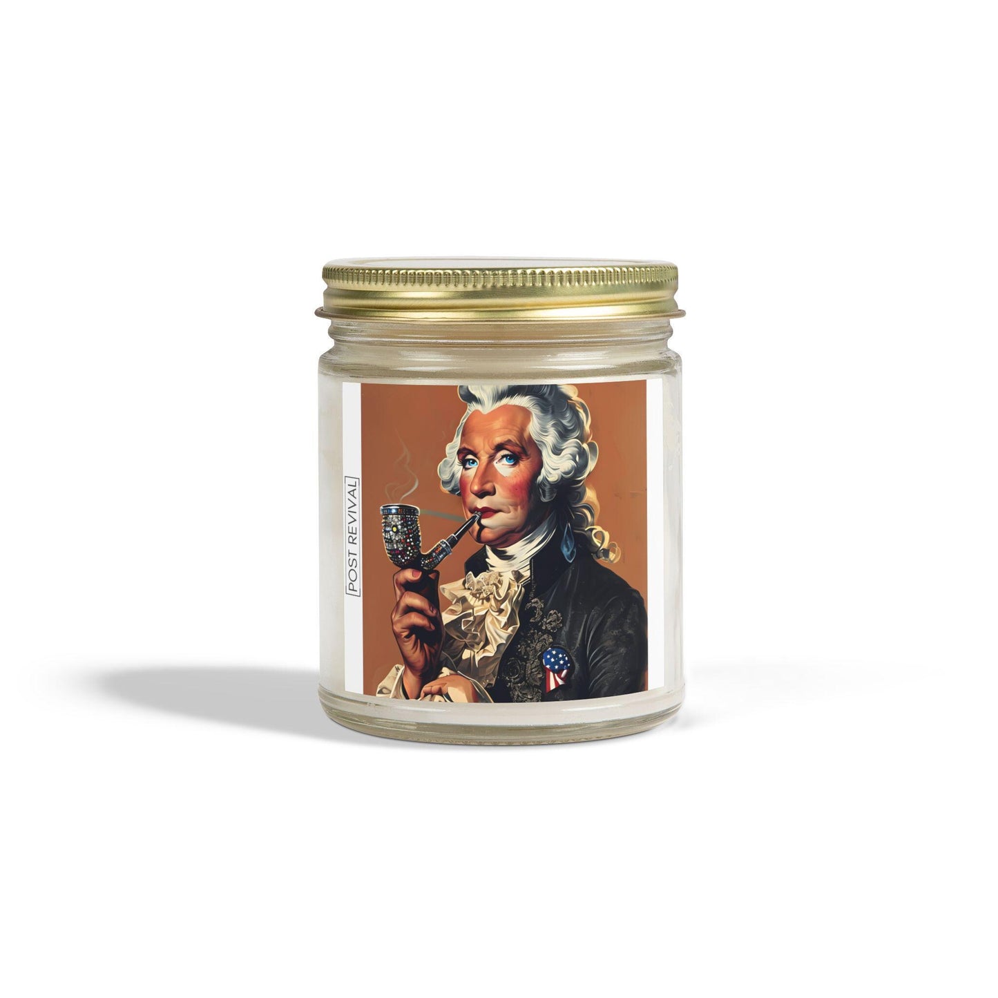 George Washington Candle Pop Art Dopamine Decor | Unique Gift for Him or Her | Patriotic USA Birthday Gift | LGBTQ Friendly Thank You Gift