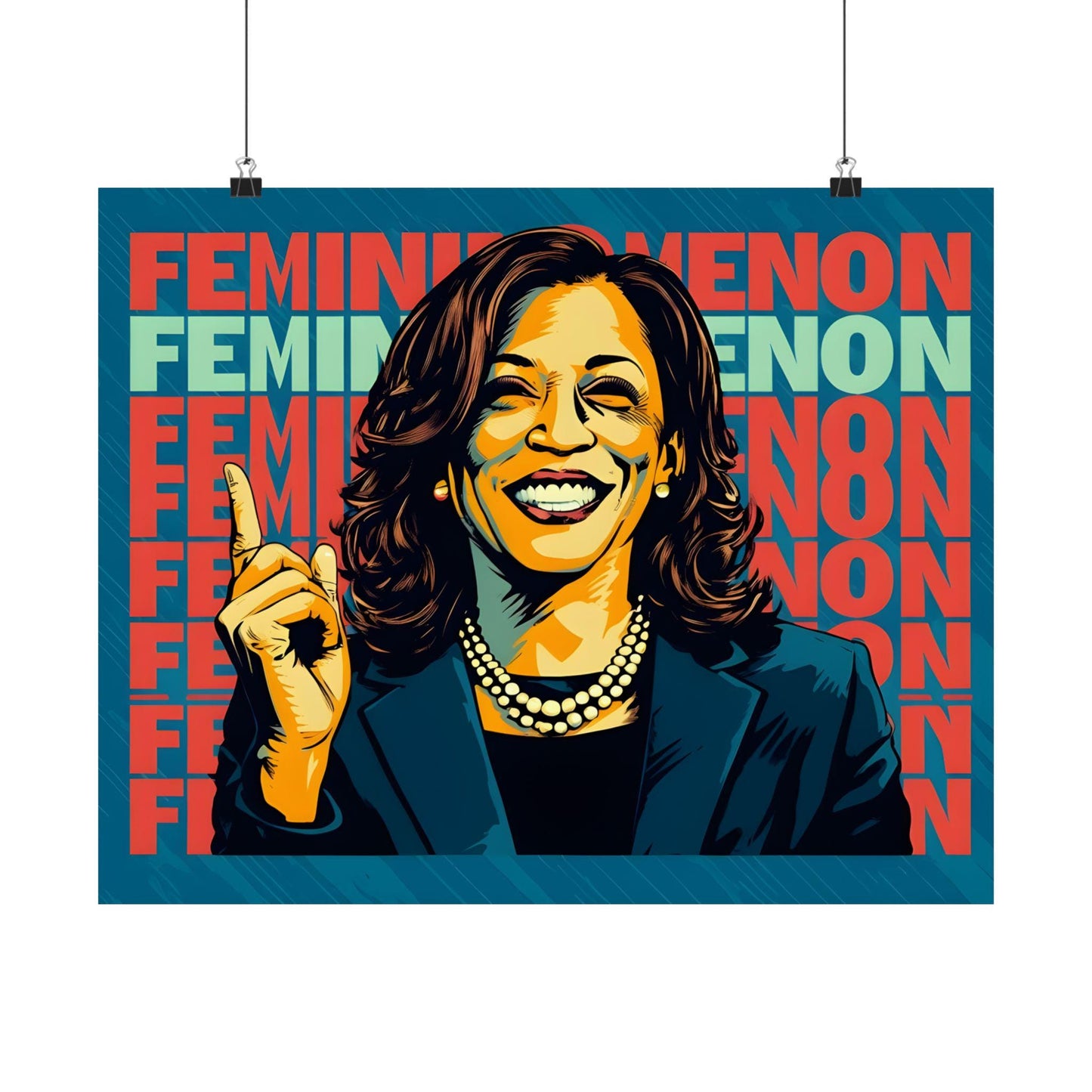 Kamala Harris Wall Art | Feminist Modern Art Print | Apartment Decor | Gift for Her | LGBTQ Patriotic Decor | Dopamine Decor
