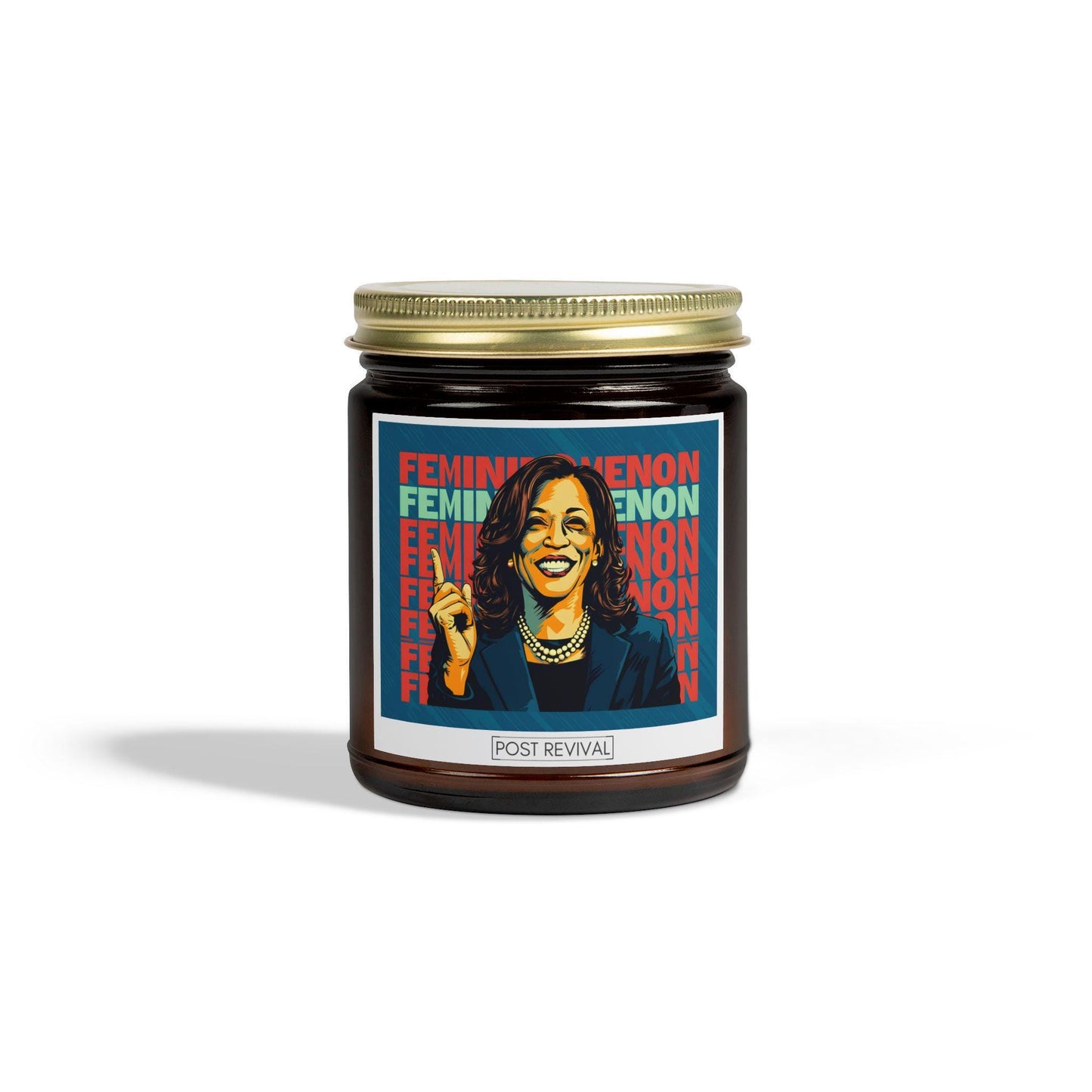 Kamala Harris Candle Pop Art Dopamine Decor | Unique Gift for Him or Her | Patriotic USA Birthday Gift | LGBTQ Friendly Thank You Gift