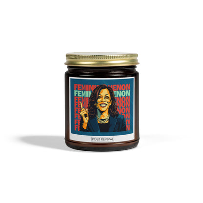 Kamala Harris Candle Pop Art Dopamine Decor | Unique Gift for Him or Her | Patriotic USA Birthday Gift | LGBTQ Friendly Thank You Gift