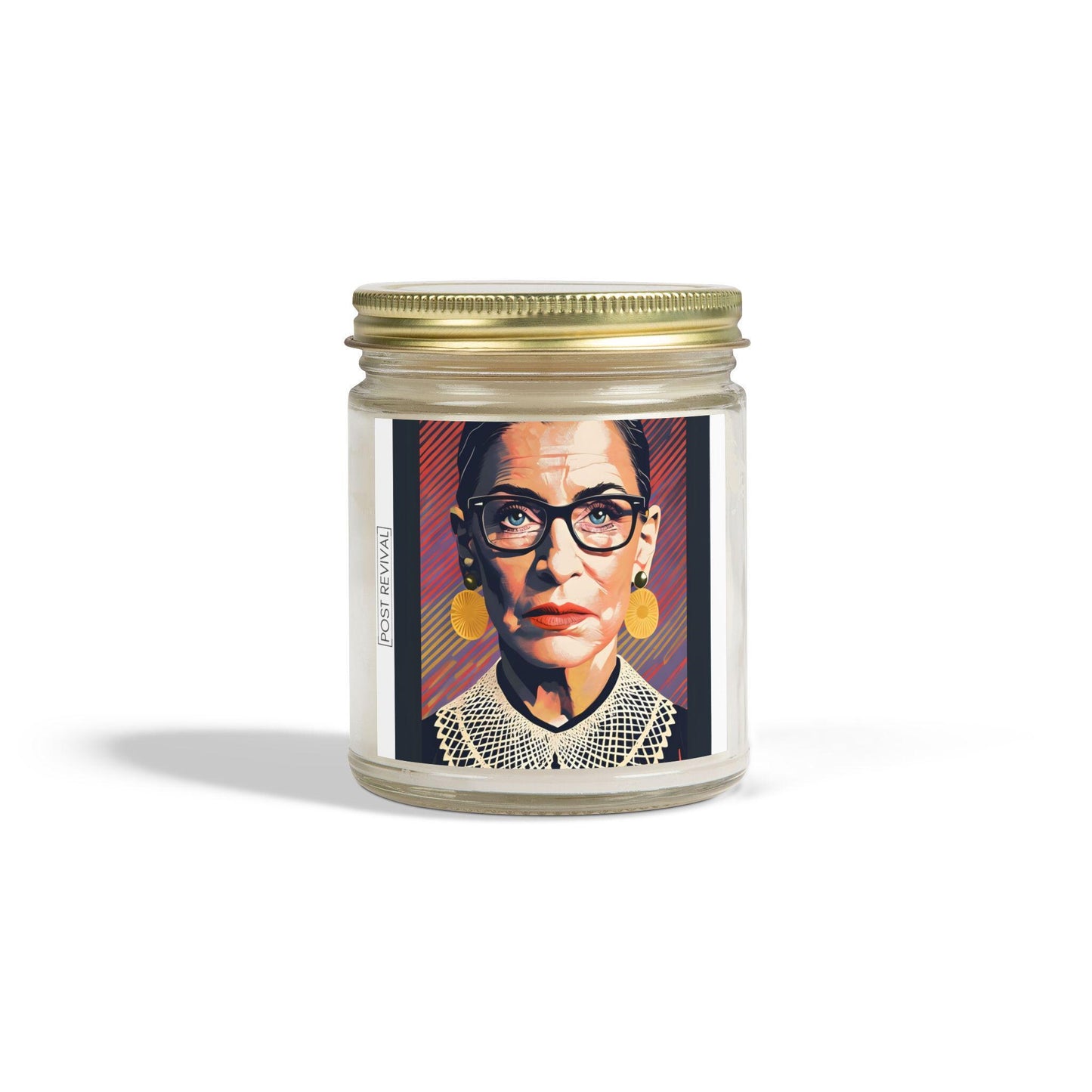 Ruth Bader Ginsburg Candle Pop Art Dopamine Decor | Unique Gift for Him & Her | Patriotic USA Birthday Gift | LGBTQ Friendly Thank You Gift