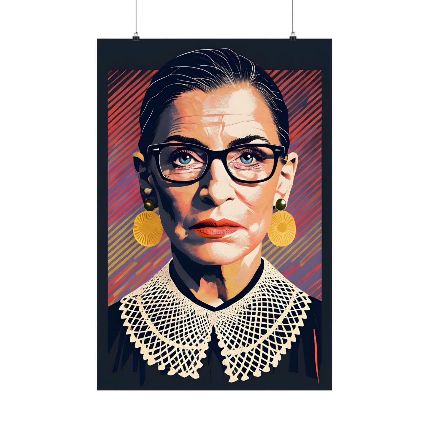 Ruth Bader Ginsburg Wall Decor Art Print Feminist Patriotic Modern Art Poster