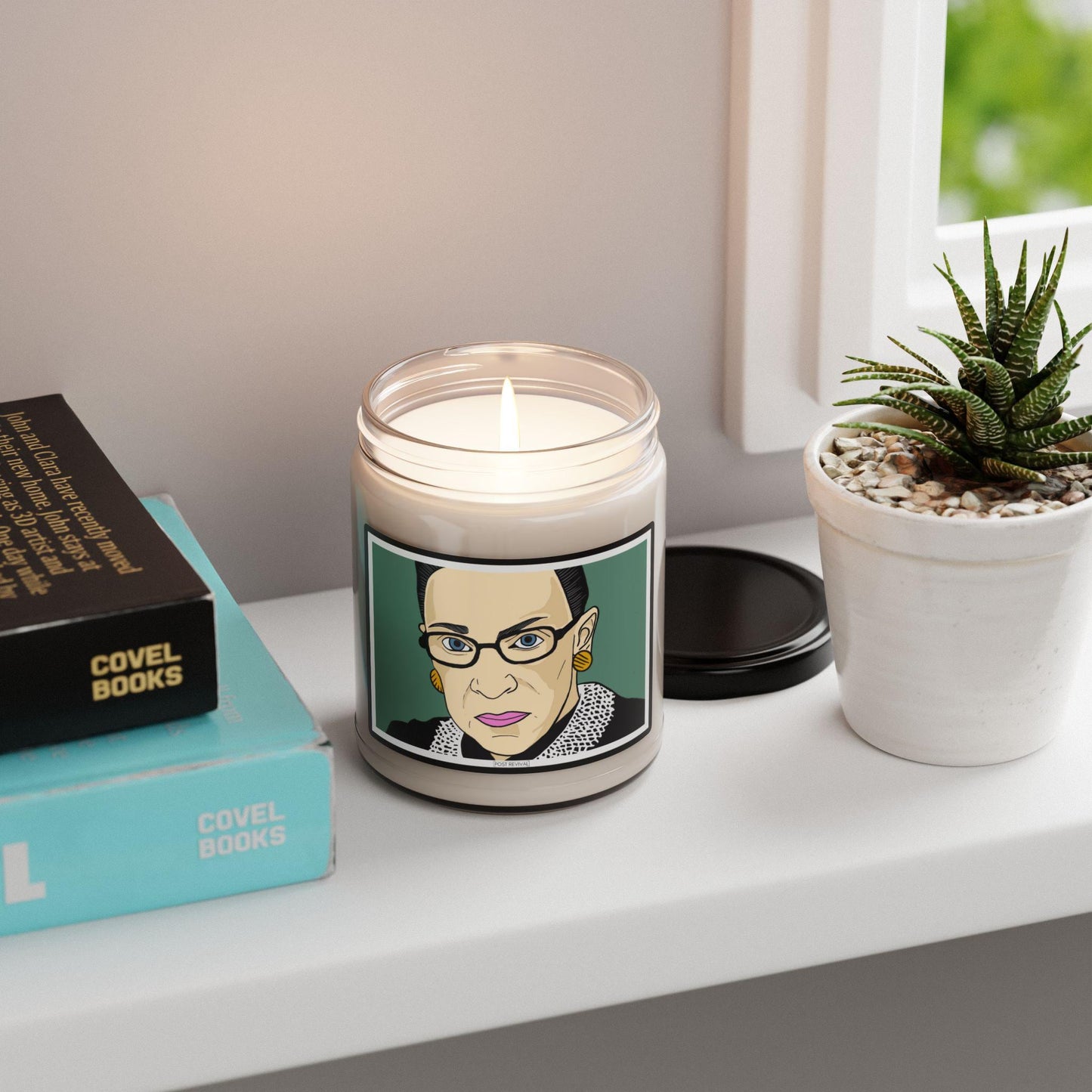 Empowering RBG Scented Soy Candle, Justice Gift, Inspirational Home Decor, Feminist Candle, Legal Gift