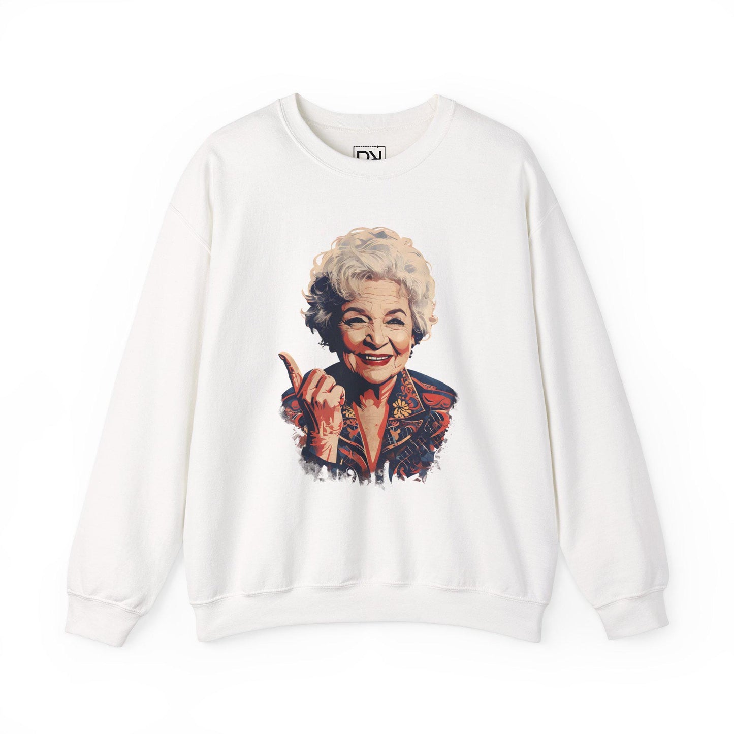 Betty White Digital Art Crewneck Sweatshirt | Modern Art Sweatshirt | Gifts For Him and Her | Pop Art Design | Best Friend Birthday Gift