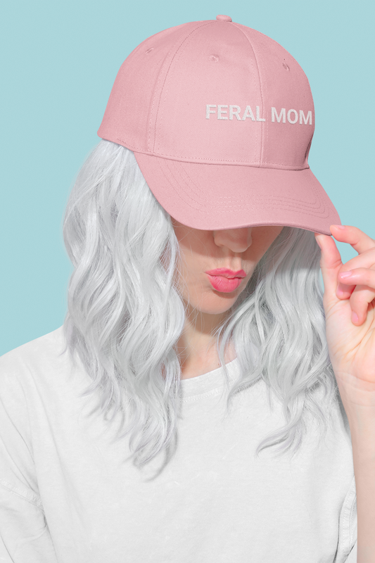 Feral Mom Embroidered Hat Monogram Baseball Cap | Gift for Wife | First Time Mom | Chaos Coordinator | New Mom Gift | Gift for Her
